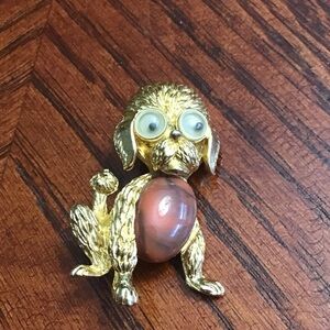 Rare Vintage Jelly Belly Brooch w/Movable Eyes